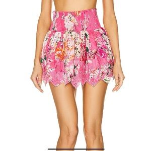 NWT Hemant and Nandita mini skirt in carnation pink
